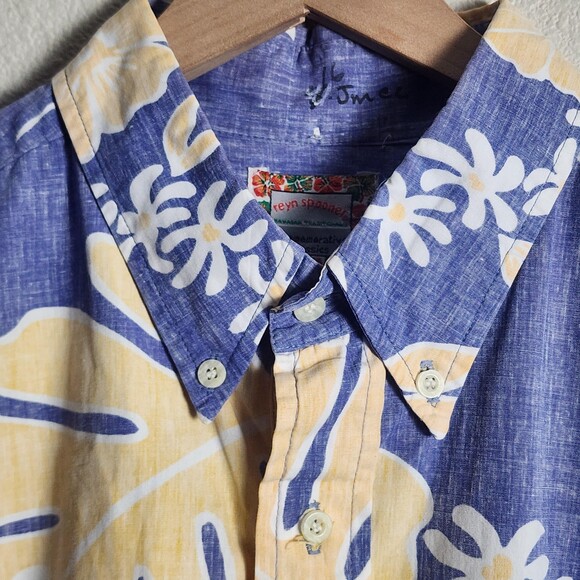 Reyn Spooner Shirt Mens 2XL Blue Floral Hawaiian Commemorative Classics Aloha - Picture 5 of 12